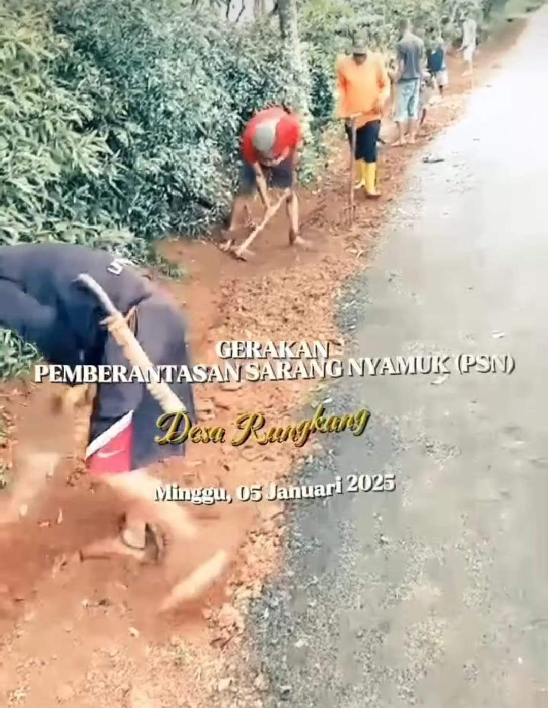 Kegiatan Pemberantasan Sarang Nyamuk (PSN) Desa Rungkang